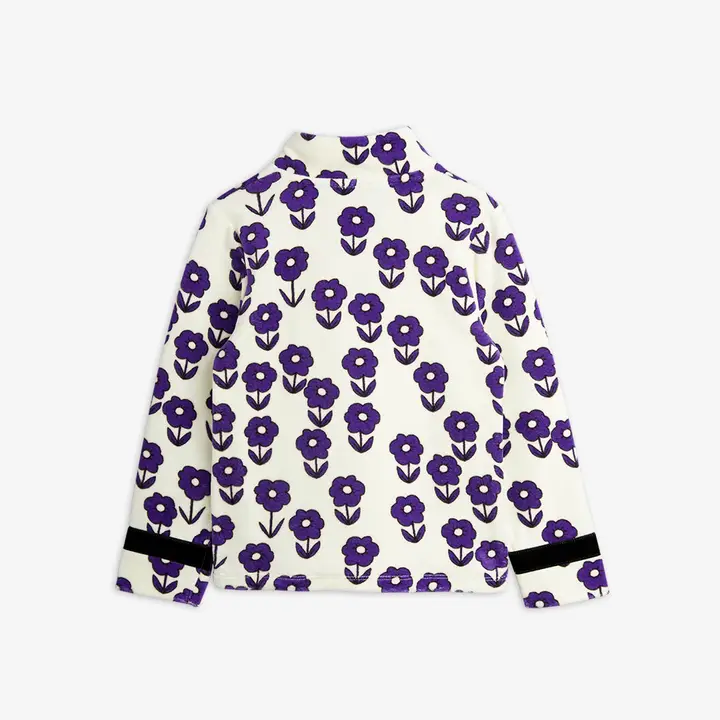 Spaceflower velour zip tröja