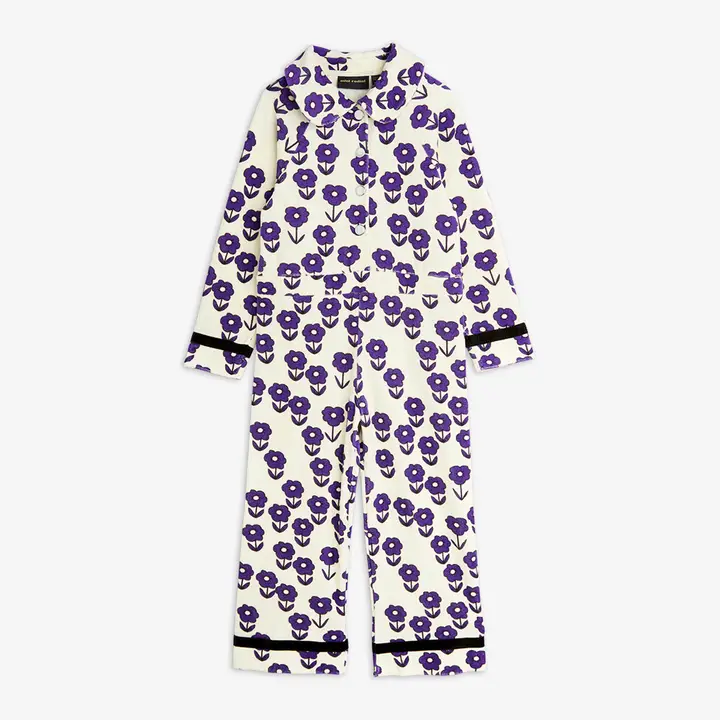 Spaceflower velour jumpsuit