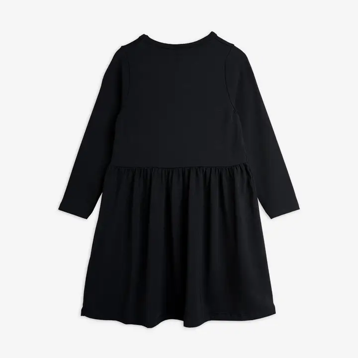 Black Basic Dress Black Kids - MINI RODINI