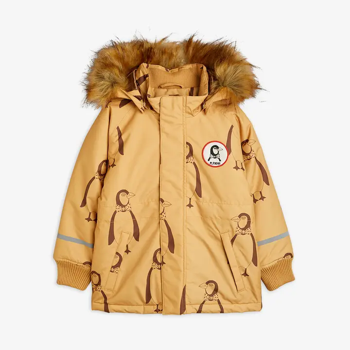 Penguin K2 Printed Winter Jacket Beige Mini Rodini - Babyshop