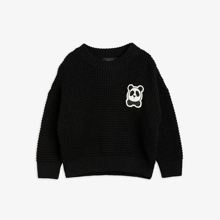 Panda Knitted Sweater Red | Mini Rodini Panda Knitted Sweater Red | Mini Rodini