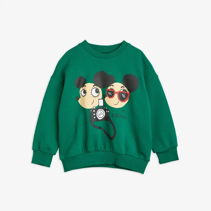 トップス MINI RODINI SWEATSHIRT 166/122 Mini Rodini Society Embroidered Sweatshirt Blue | Mini Rodini