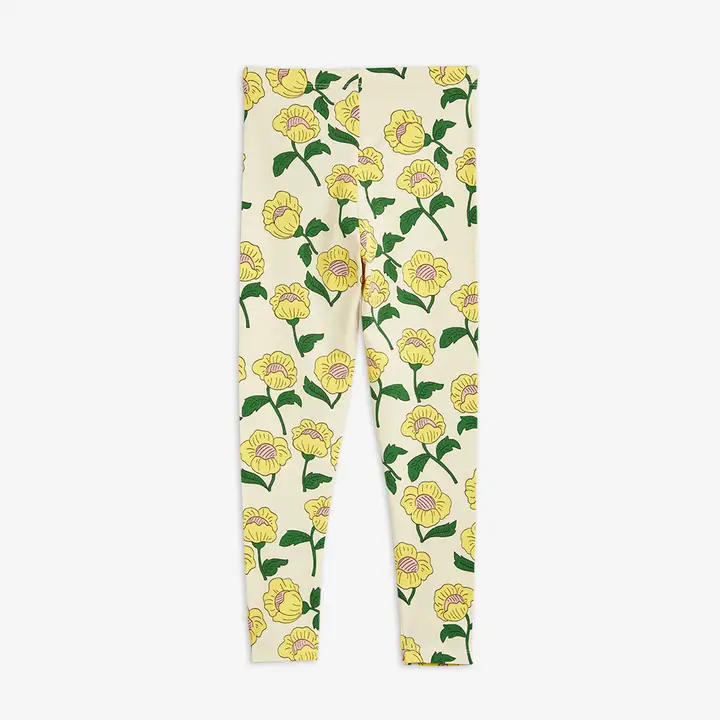Flowers Leggings Yellow