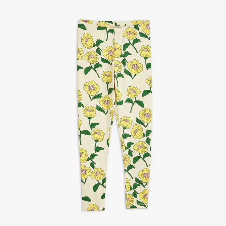 Flowers Leggings Yellow