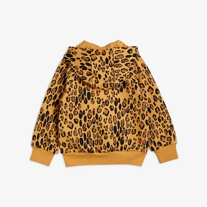 Basic Leopard Zip Hoodie