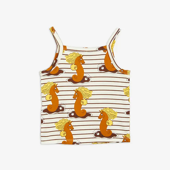 Unicorn Seahorse Tank Top Brown