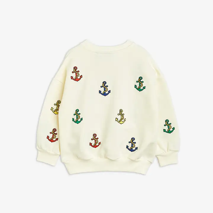 Anchor Embroidered Sweatshirt Offwhite