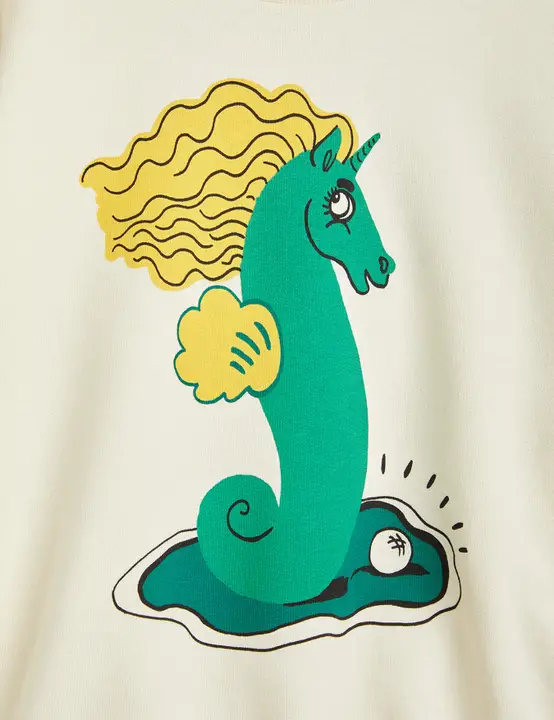 Unicorn Seahorse Sweatshirt Offwhite