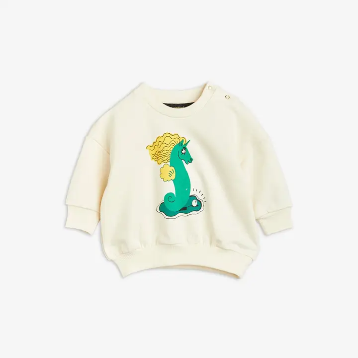 Unicorn Seahorse Sweatshirt Offwhite