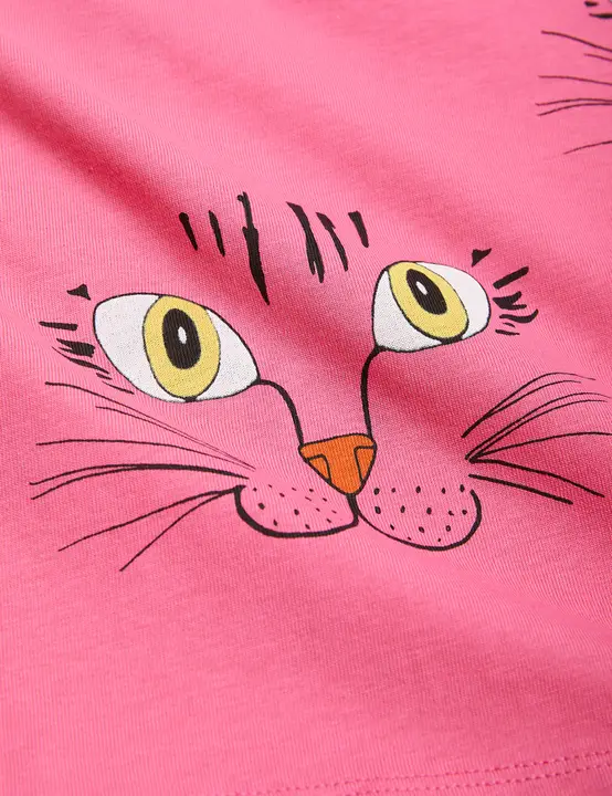 Cat Face Long Sleeve T-Shirt