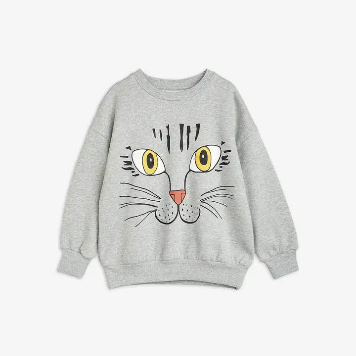 Cat Face Sweatshirt Pink Mini Rodini