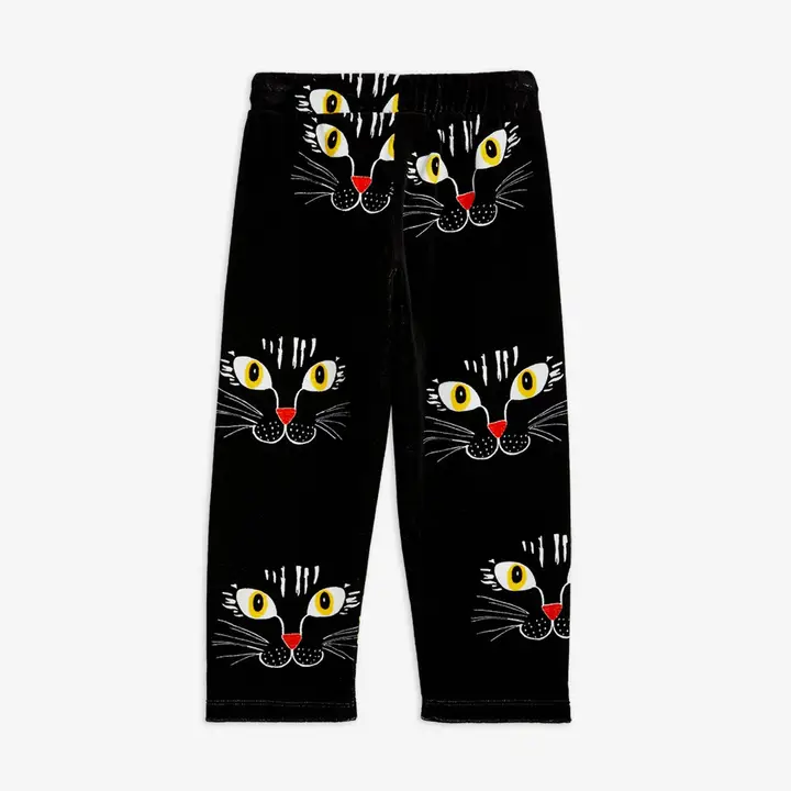 Cat Face Velour Trousers