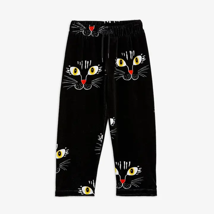 Cat Face Velour Trousers