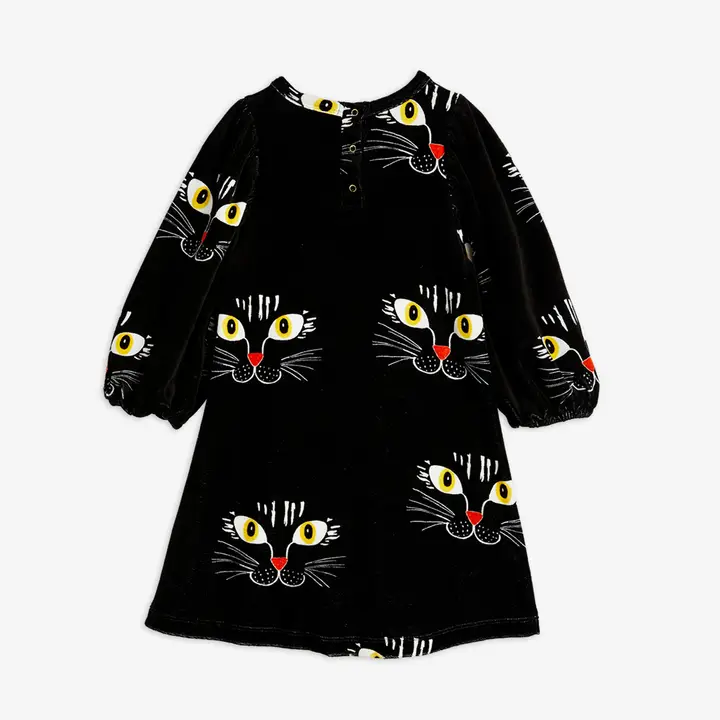 Cat Face Velour Dress
