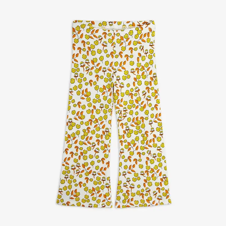 Flowers Flared Trousers