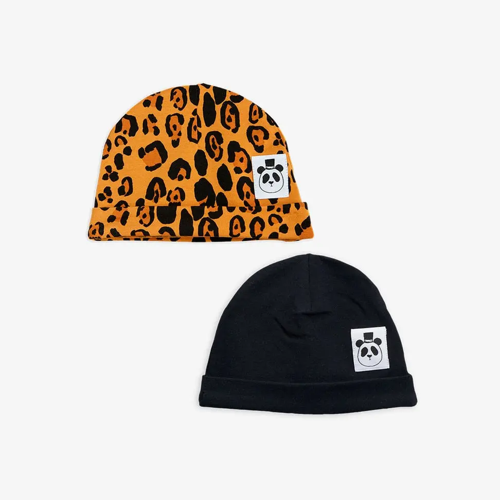 2-pack Basic Leopard Baby Beanie-image-0