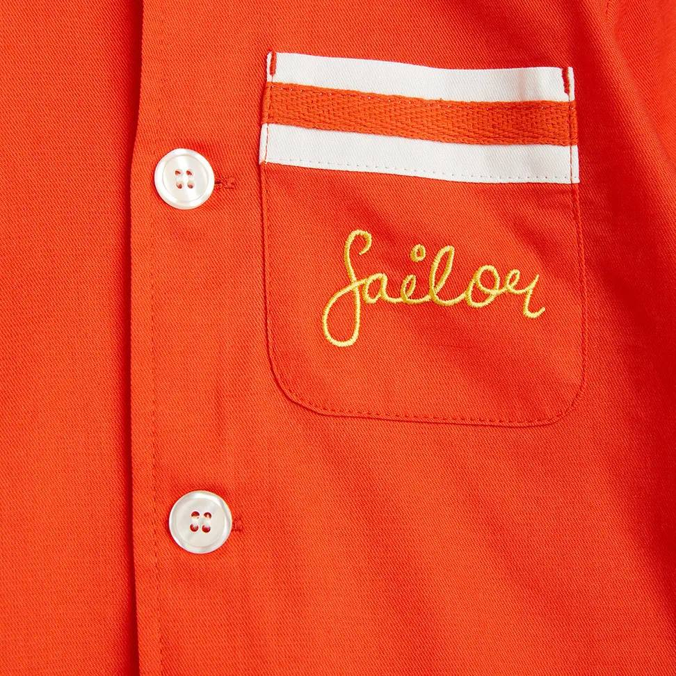 Sailor Woven Shirt Red-image-2