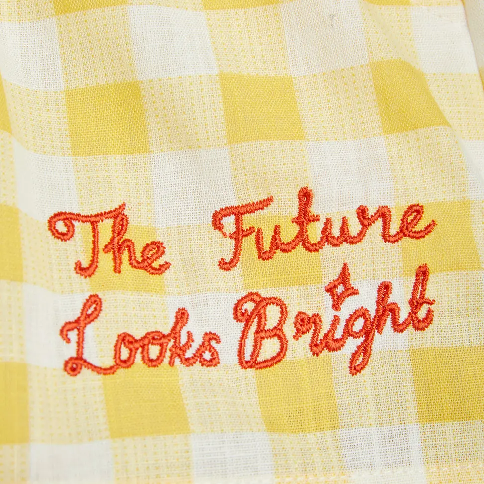 Gingham Check Woven Shorts-image-2