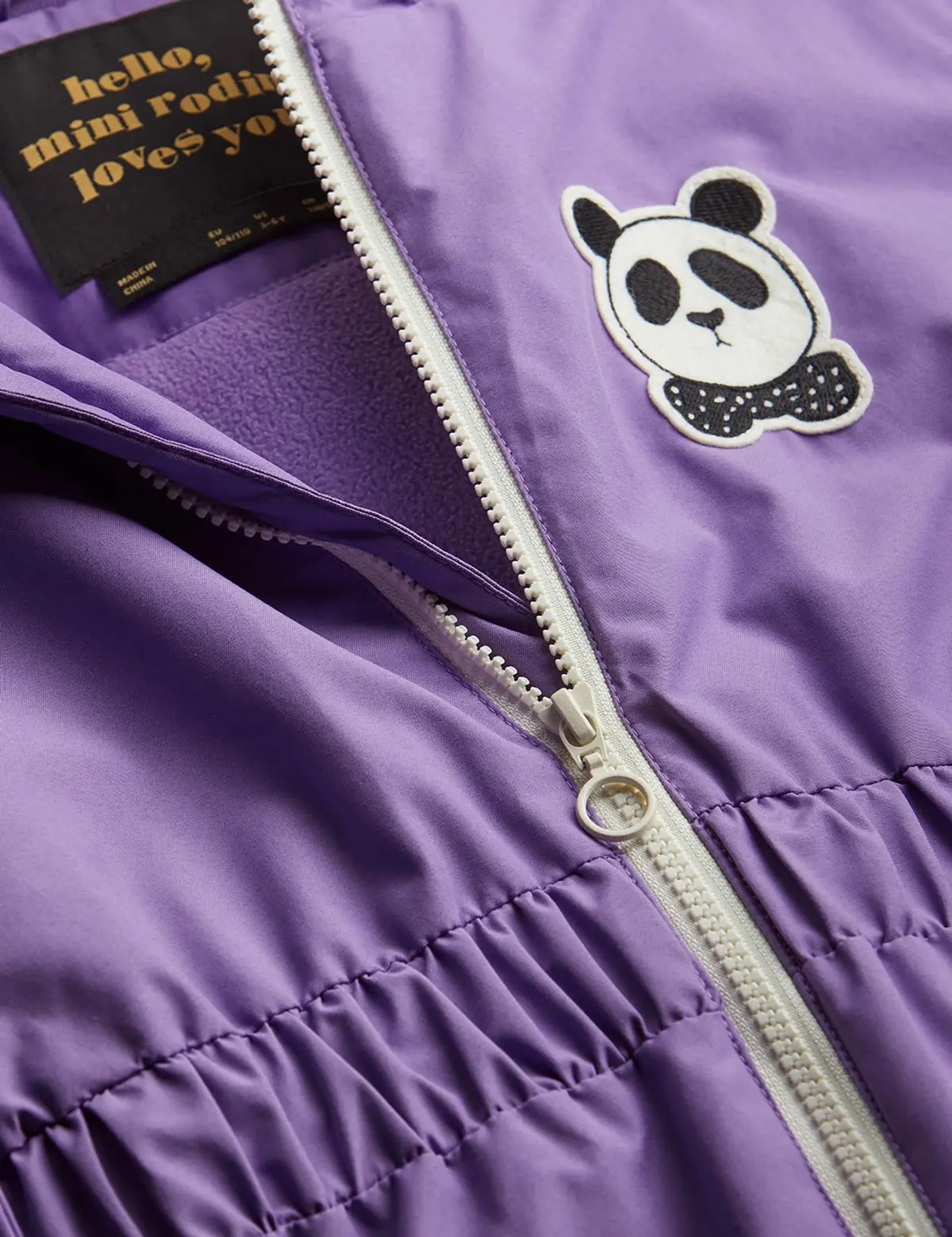 Panda Kids Soft Ski Jacket Purple | Mini Rodini