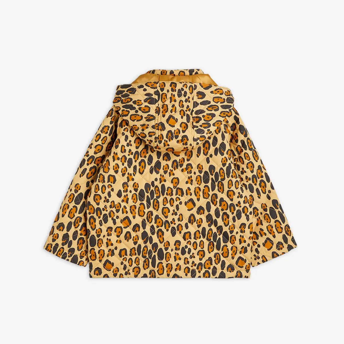 Leopard Quilted Kids Jacket Brown Mini Rodini