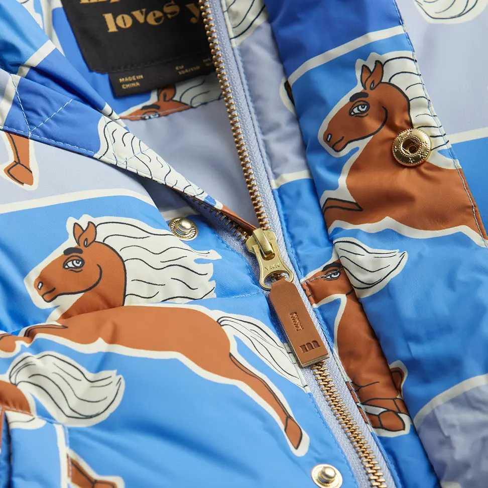 Horses Puffer Jacket-image-2