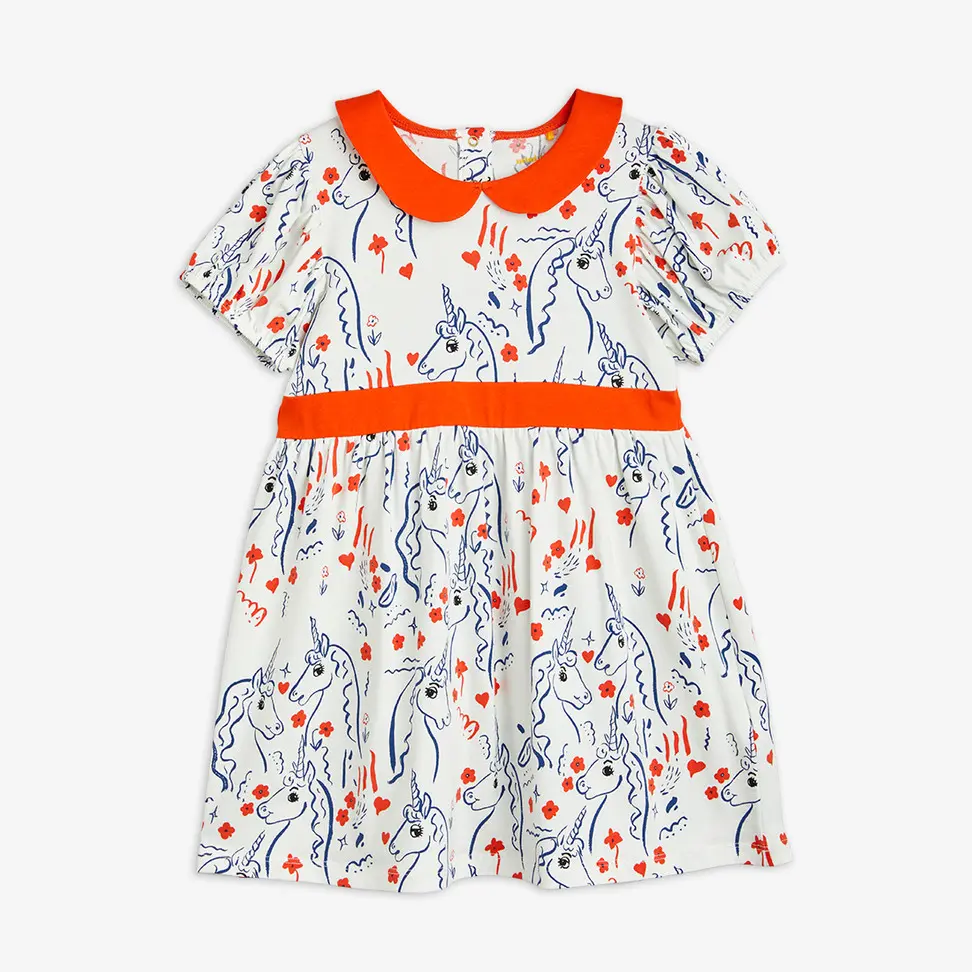 Scottish Unicorns Puff Sleeve Dress-image-0