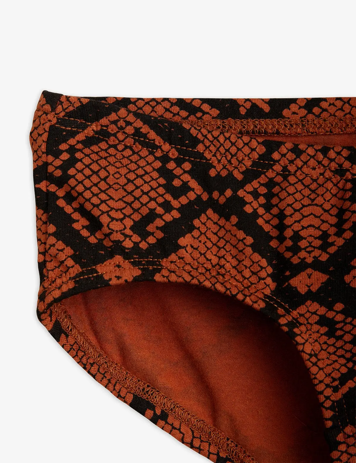 Upcycled Snakeskin Panties Brown-image-2