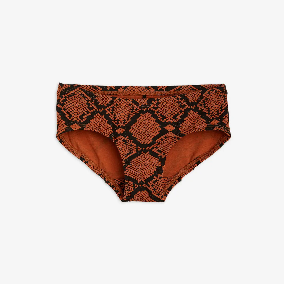 Upcycled Snakeskin Panties Brown-image-0