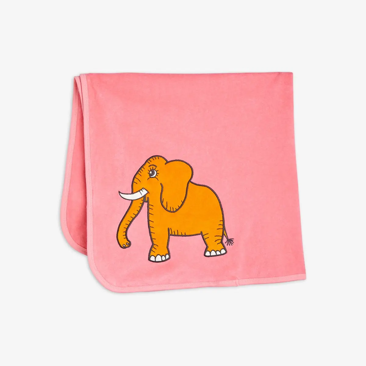 4 Elephants Velour Baby Blanket-image-0