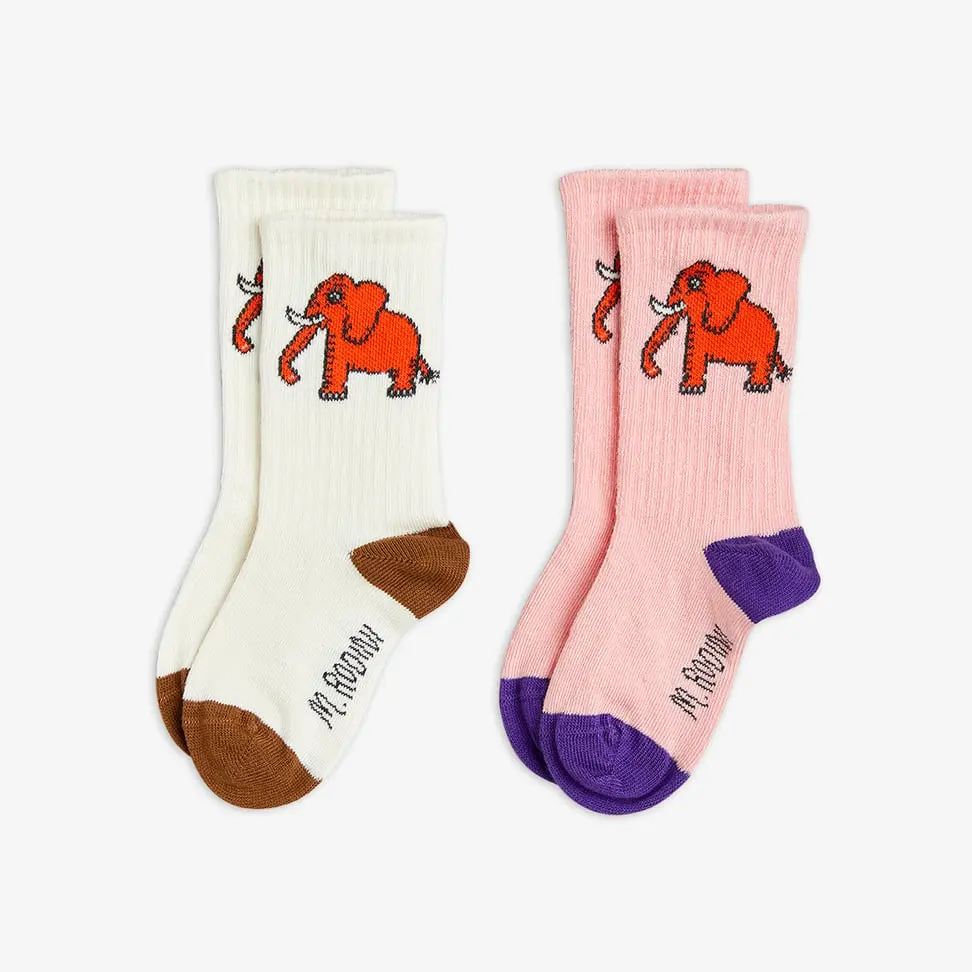 2-Pack 4 Elephants Socks-image-0