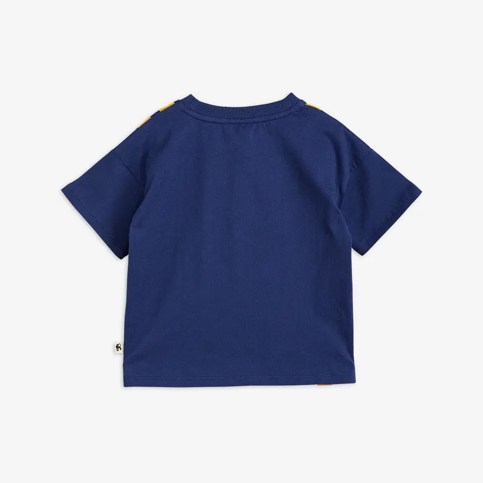 Panel Stripe T-Shirt Blue-image-1