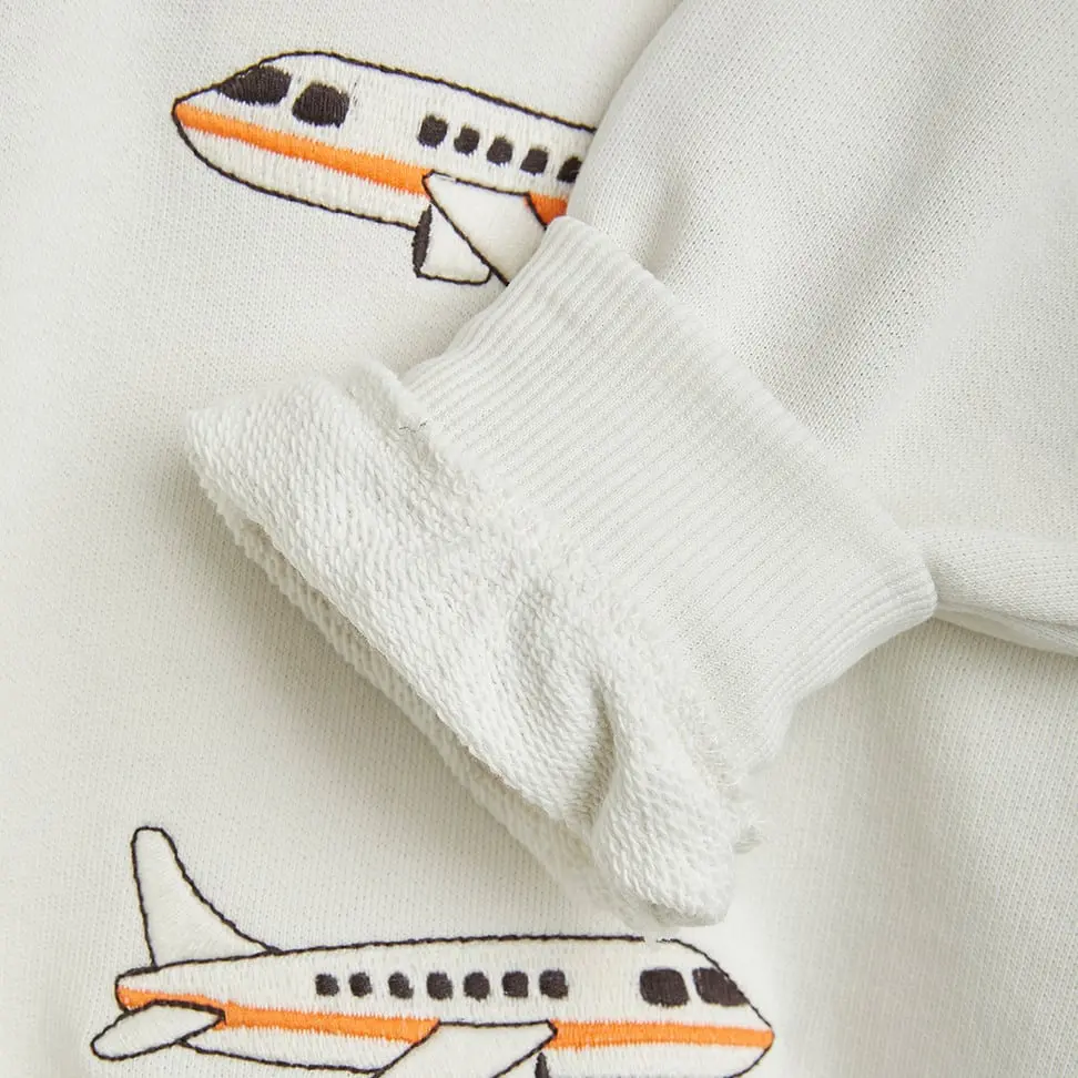 Airplane Embroidered Sweatshirt-image-3