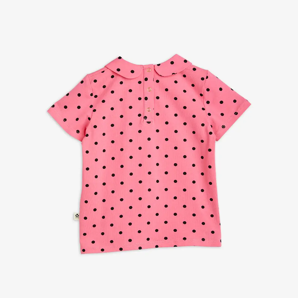 Polka Dot Collar T-Shirt-image-1
