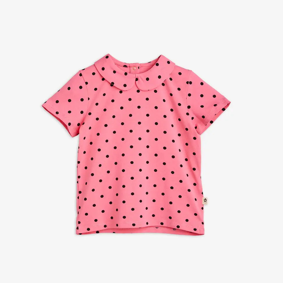 Polka Dot Collar T-Shirt-image-0