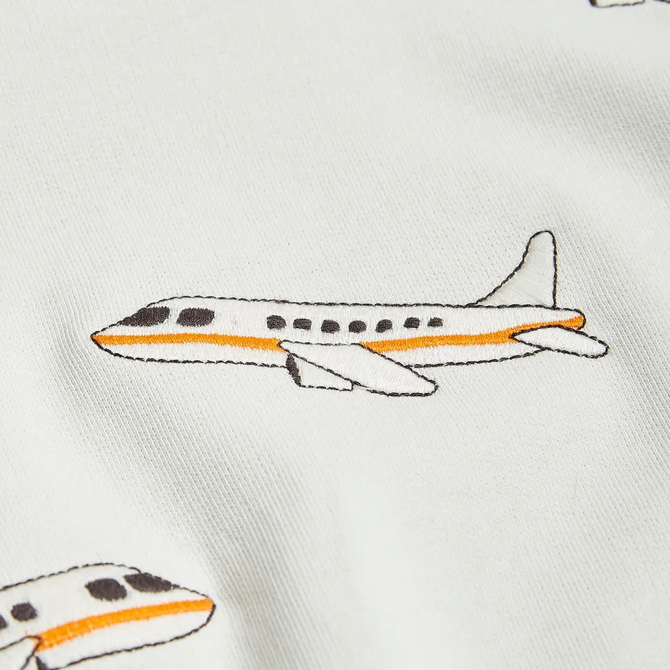 Airplane Embroidered Sweatshorts-image-3