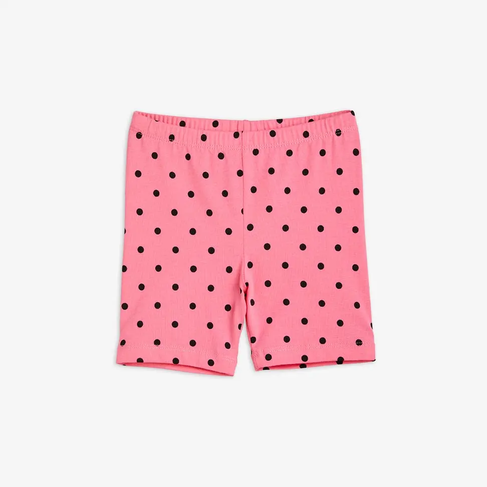Polka Dot Biker Shorts Pink-image-0