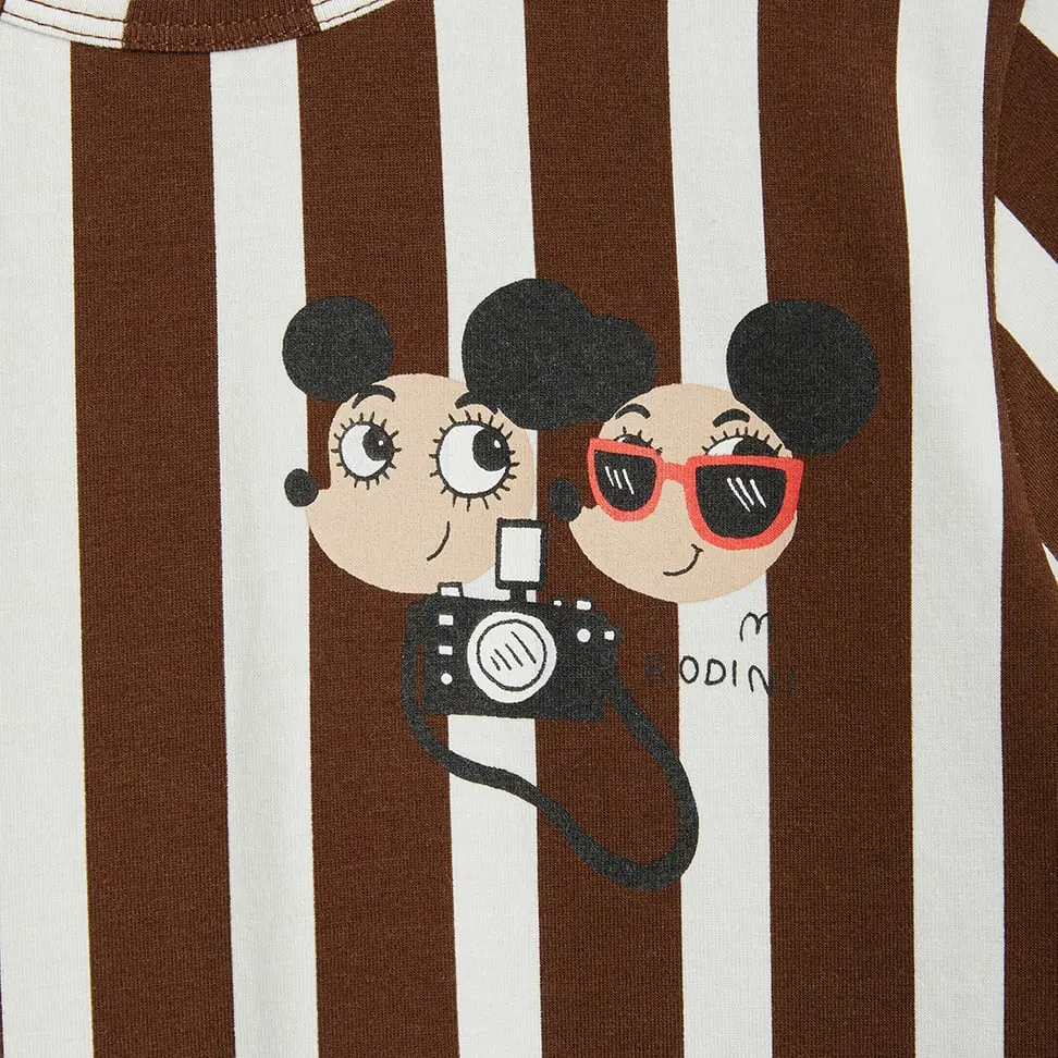 Ritzratz Stripe Dress Brown-image-10