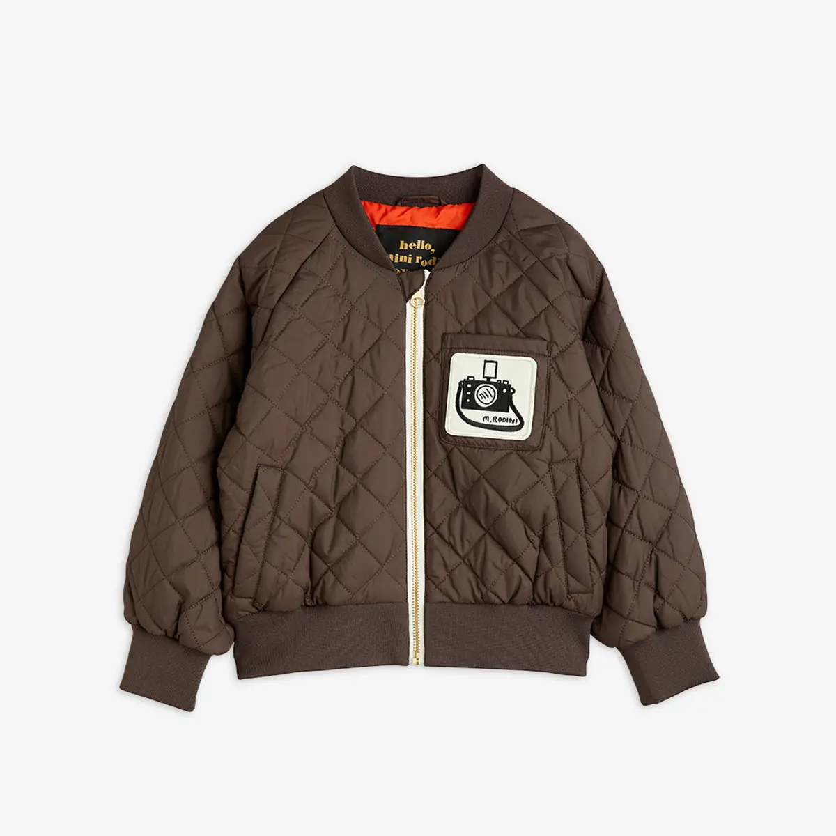 Quilted Baseball Jacket Brown | Mini Rodini