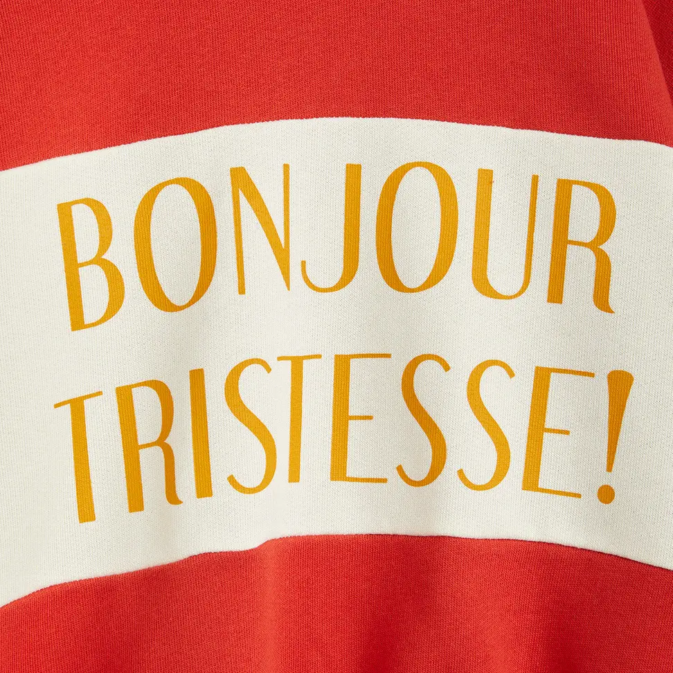 Bonjour Tristesse Sweatshirt Red-image-2