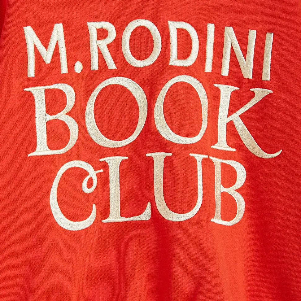 Book Club Embroidered Sweatshirt Red-image-2