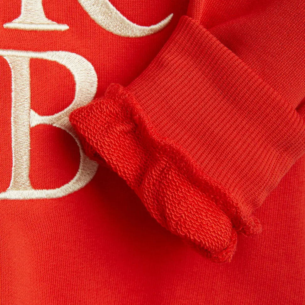 Book Club Embroidered Sweatshirt Red-image-3