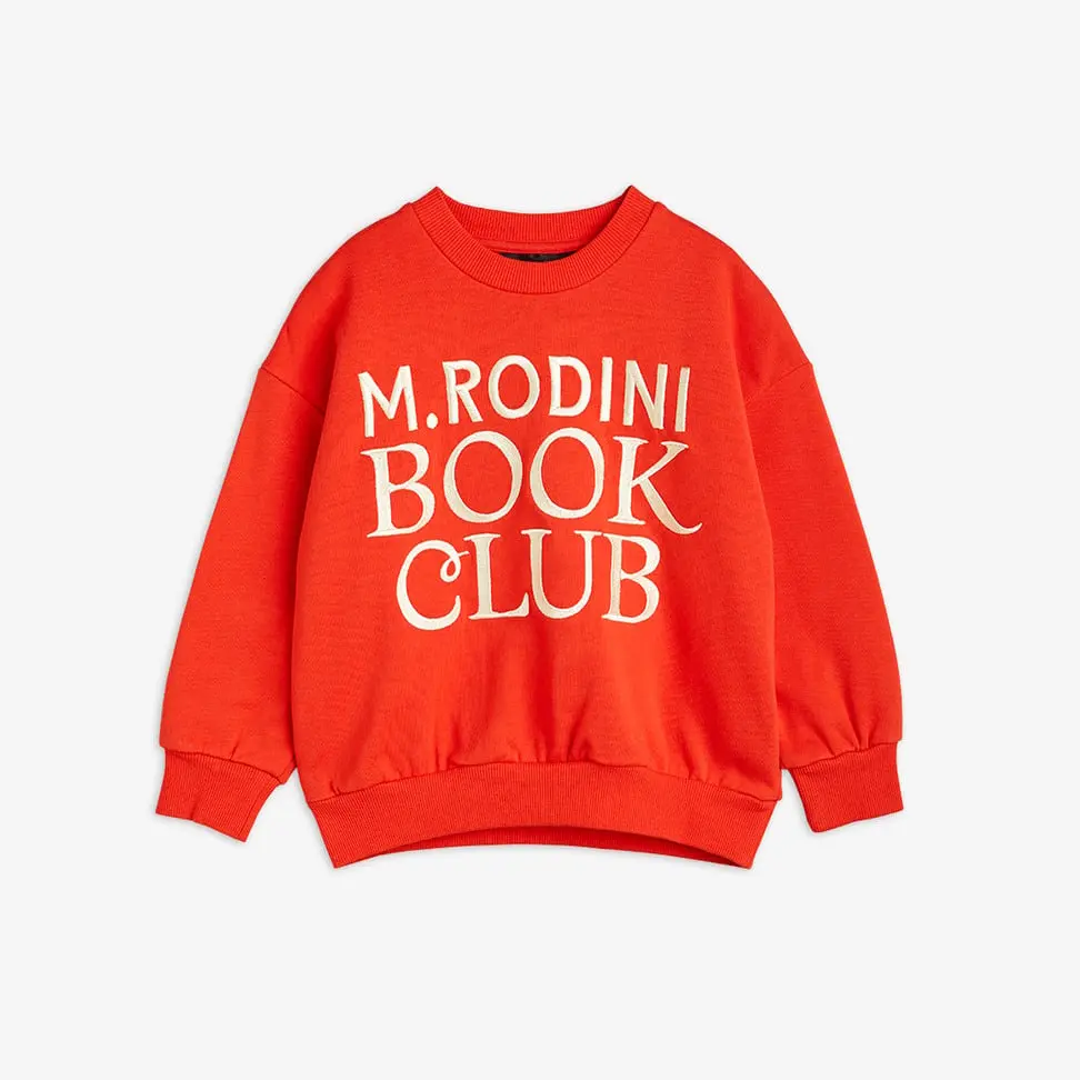 Book Club Embroidered Sweatshirt Red-image-0