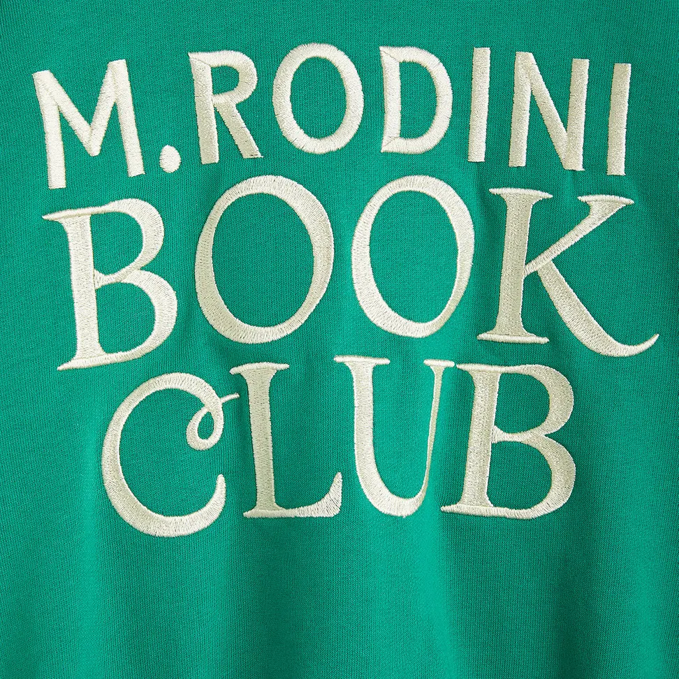 Book Club Embroidered Sweatshirt Green-image-2
