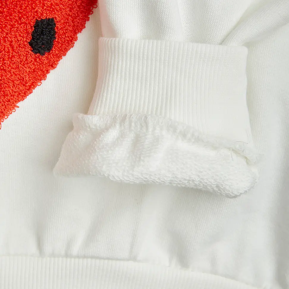 Strawberry Embroidered Sweatshirt White-image-2