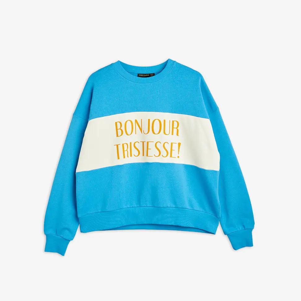 Bonjour Tristesse Adult Sweatshirt Blue-image-0