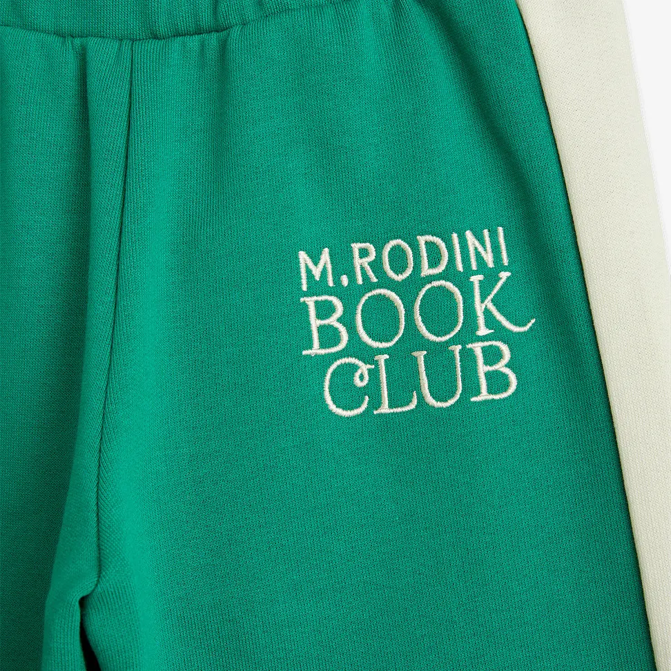 Book Club Embroidered Sweatpants Green-image-2