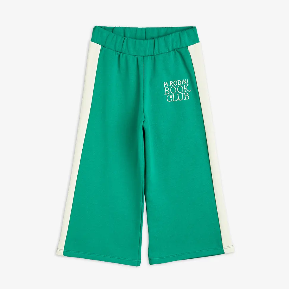Book Club Embroidered Sweatpants Green-image-0