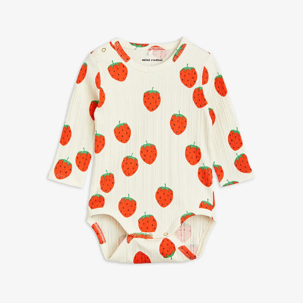 Strawberries Long Sleeve Bodysuit-image-0