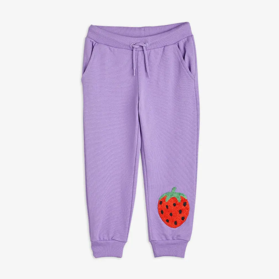 Strawberry Embroidered Sweatpants-image-0