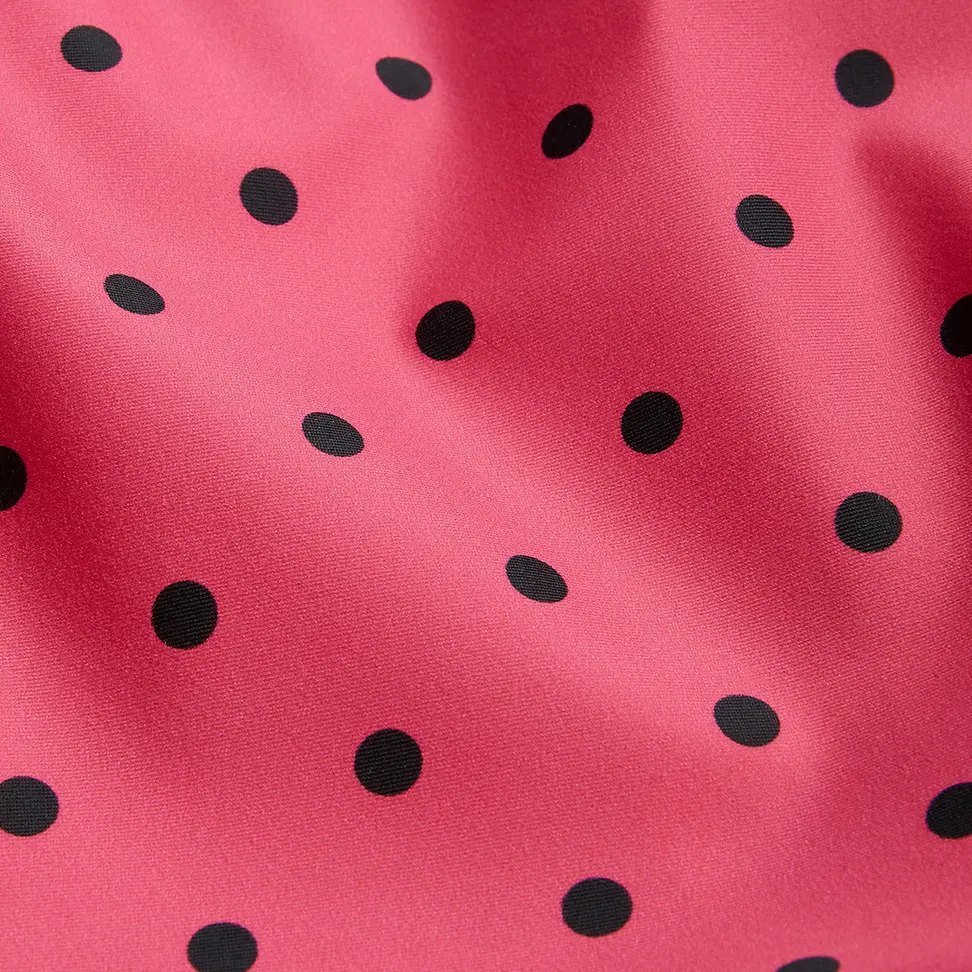 Polka Dot UV Swimsuit with Skirt-image-3